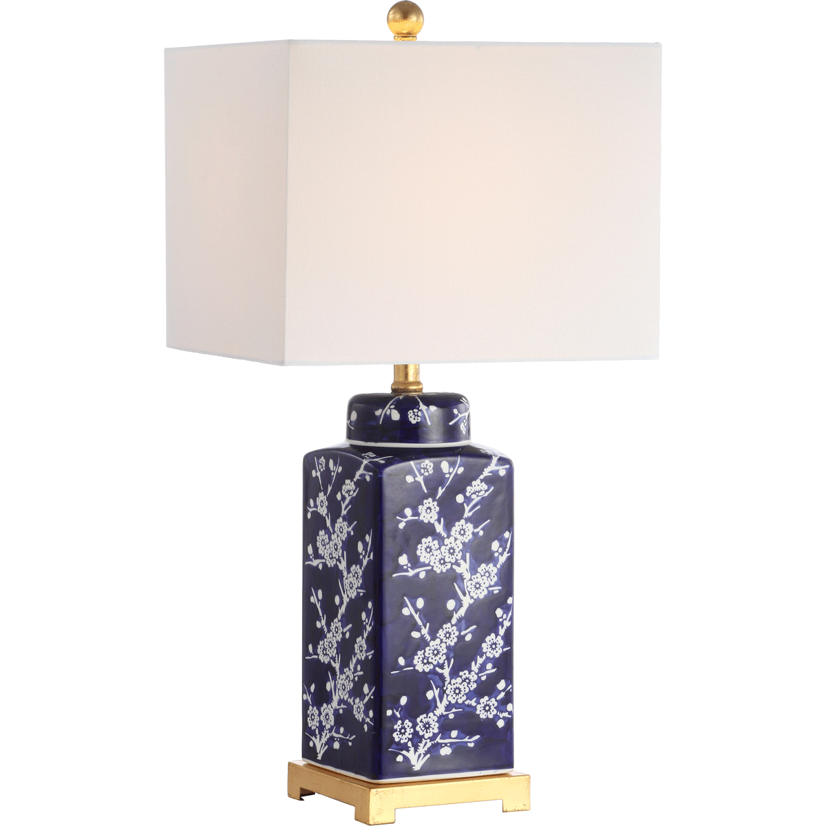 Zoya Table Lamp Navy/White (Set of 2)