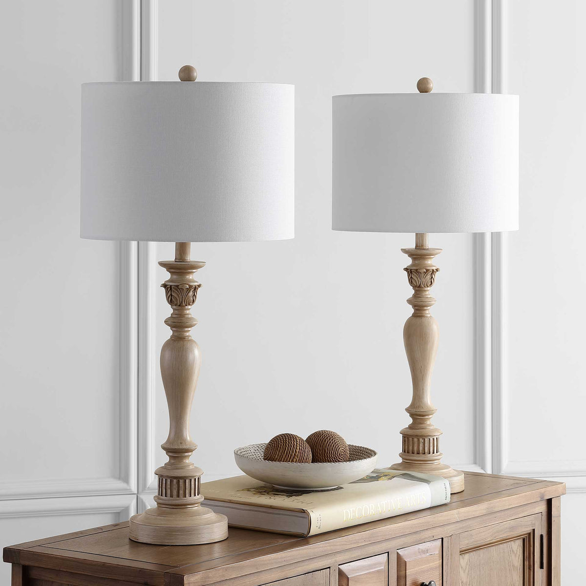 Hudson Table Lamp Light Brown (Set of 2)