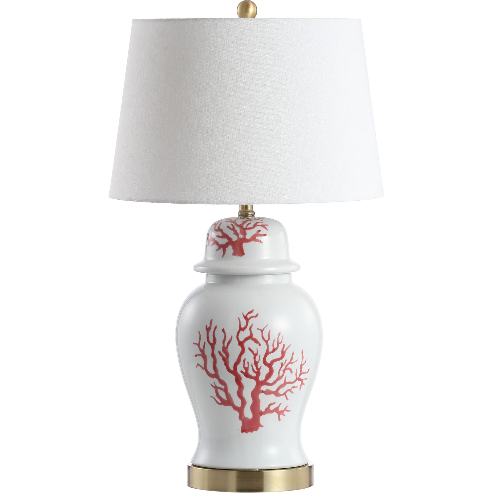 Embrace Table Lamps Red/White (Set of 2)