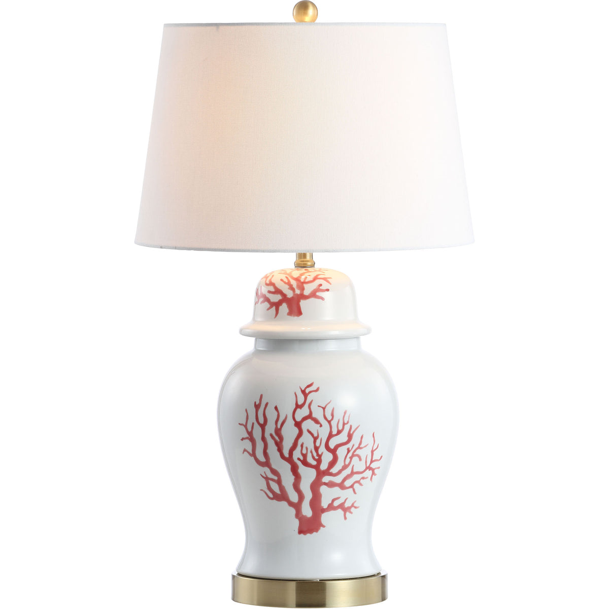 Embrace Table Lamps Red/White (Set of 2)