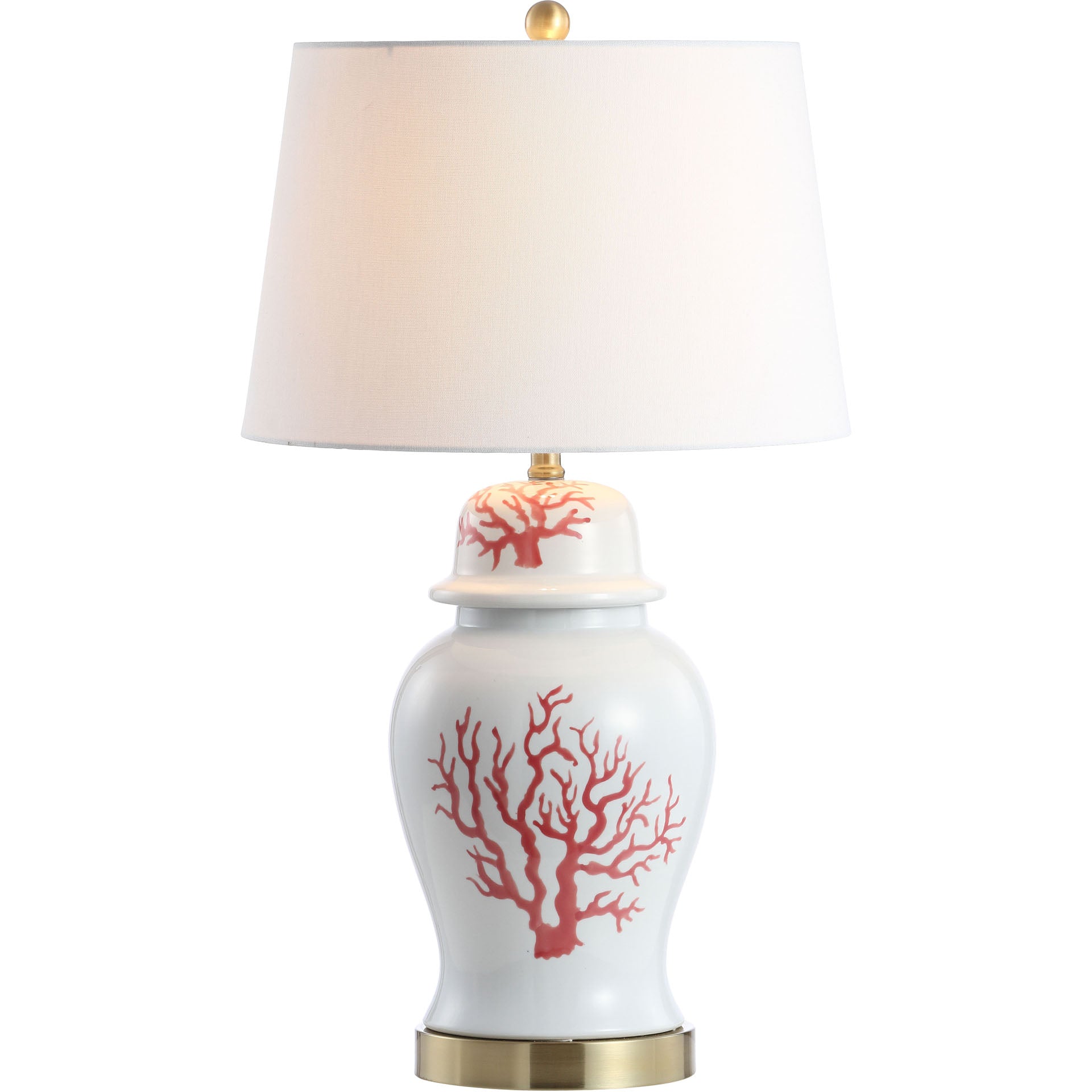 Embrace Table Lamps Red/White (Set of 2)