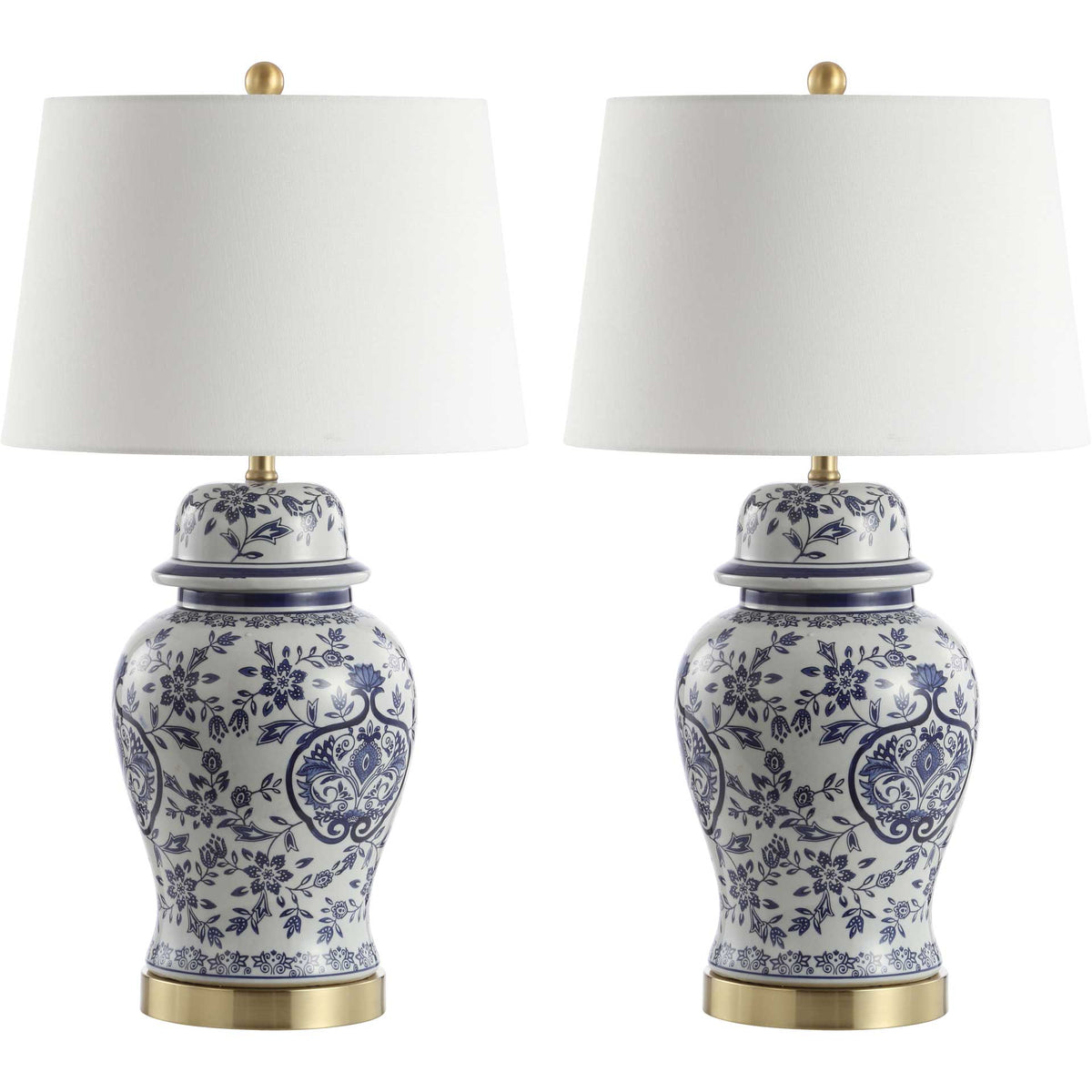 Ariela Table Lamps Blue/White (Set of 2)