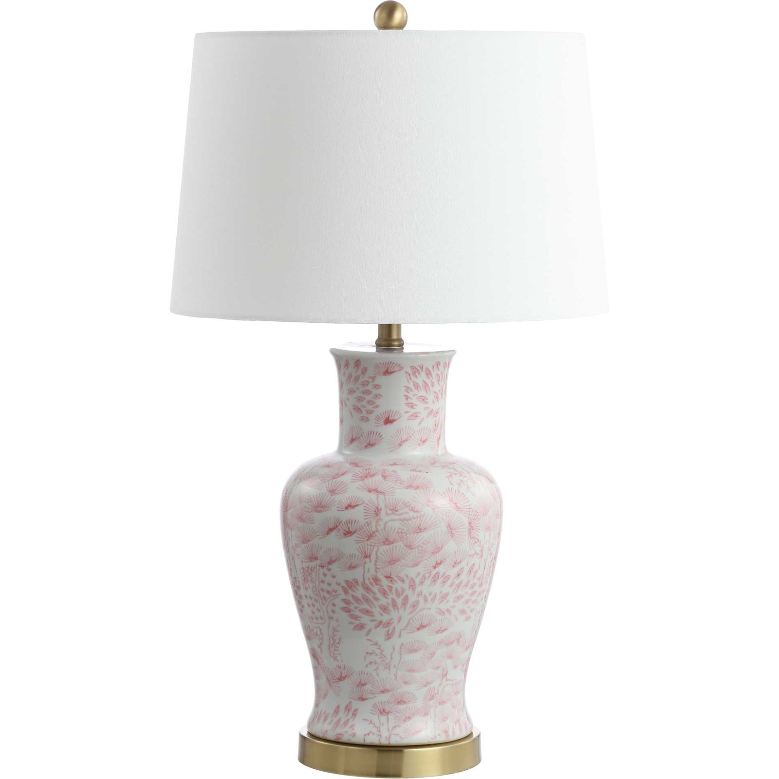 Caleb Table Lamp Pink/White (Set of 2)