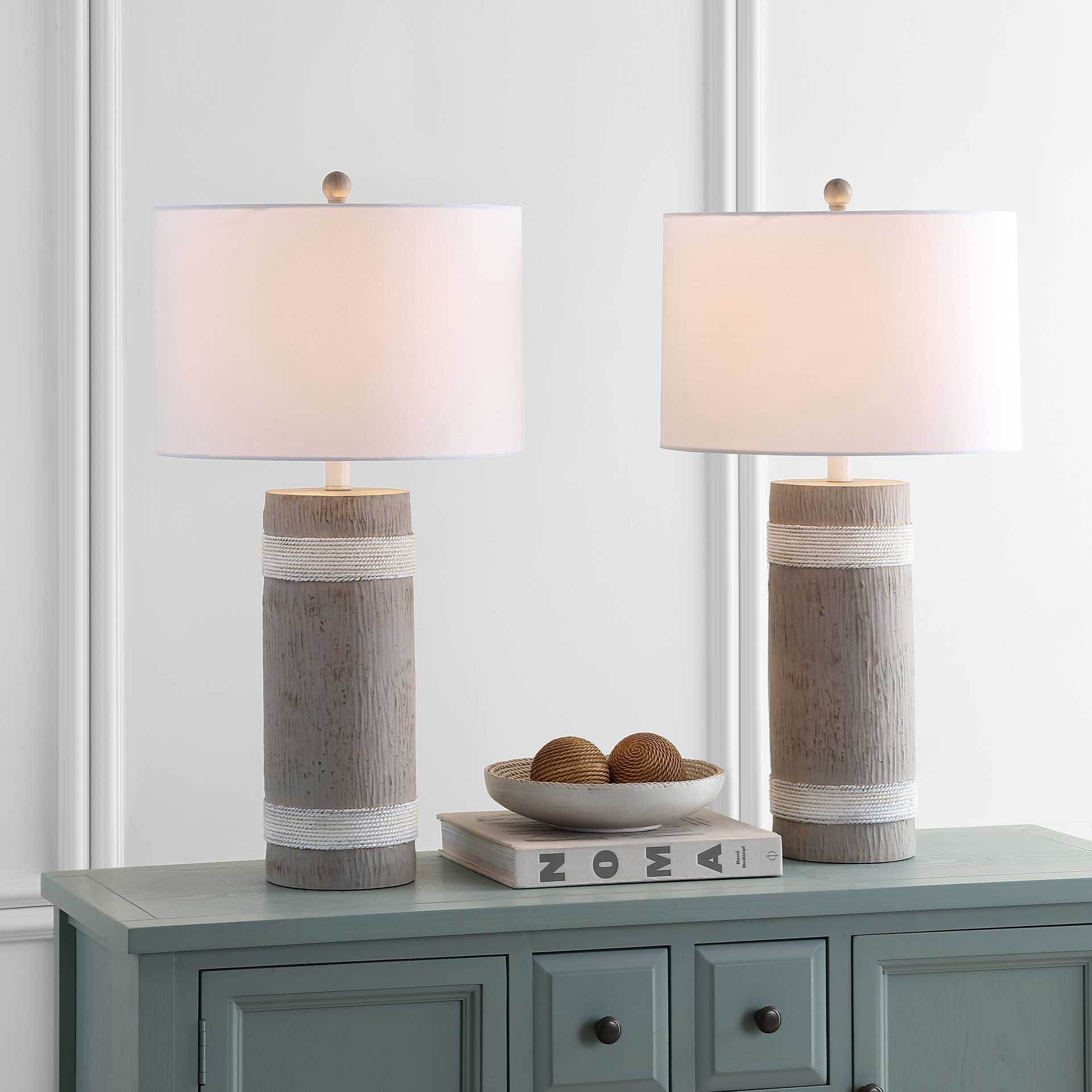 Brenley Table Lamp Brown/White (Set of 2)