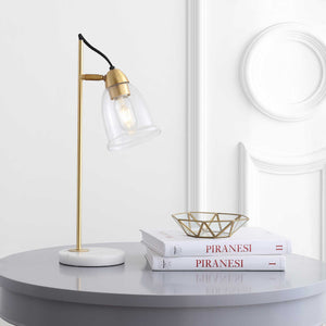 Giani Table Lamp White/Brass Gold/Clear