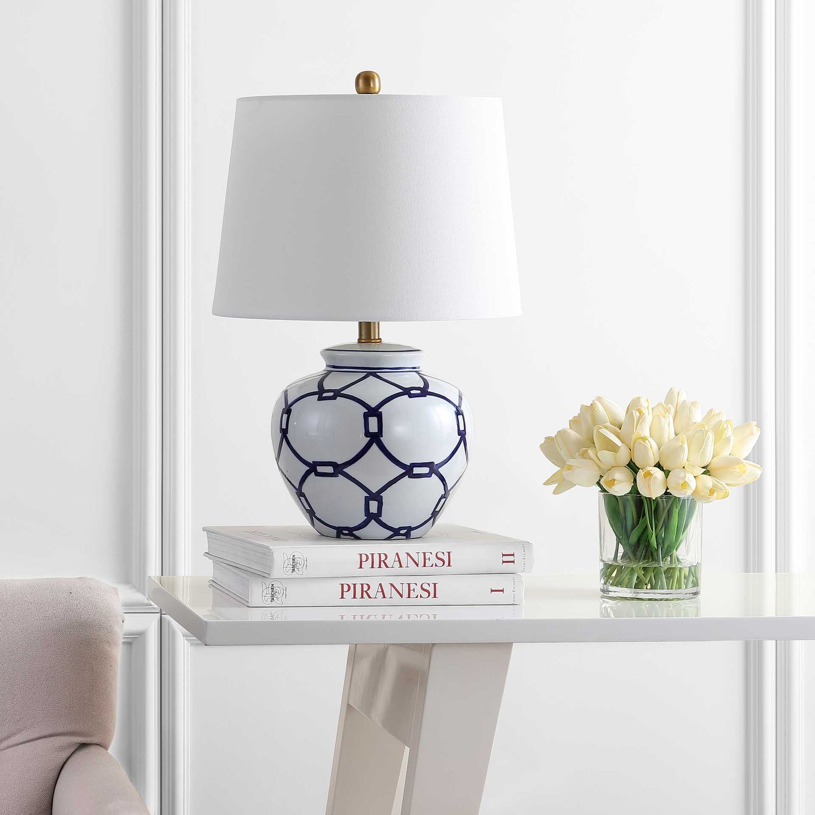 Analiz Table Lamp White/Blue