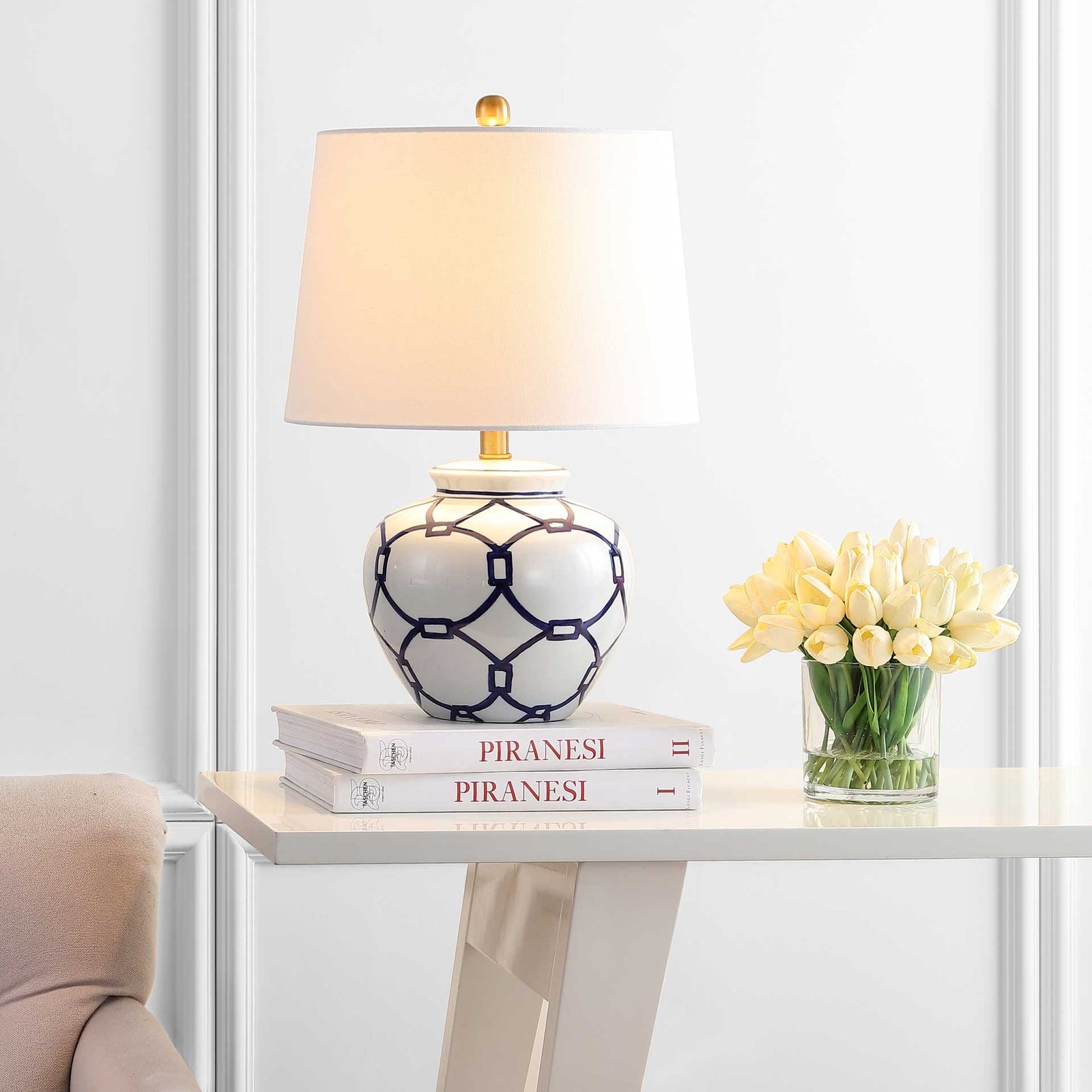 Analiz Table Lamp White/Blue