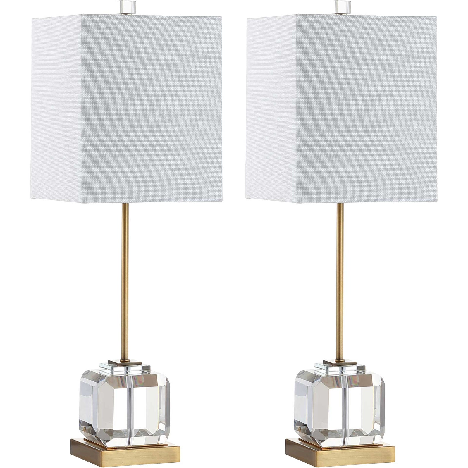 Zarina Table Lamps Clear/Brass Gold (Set of 2)