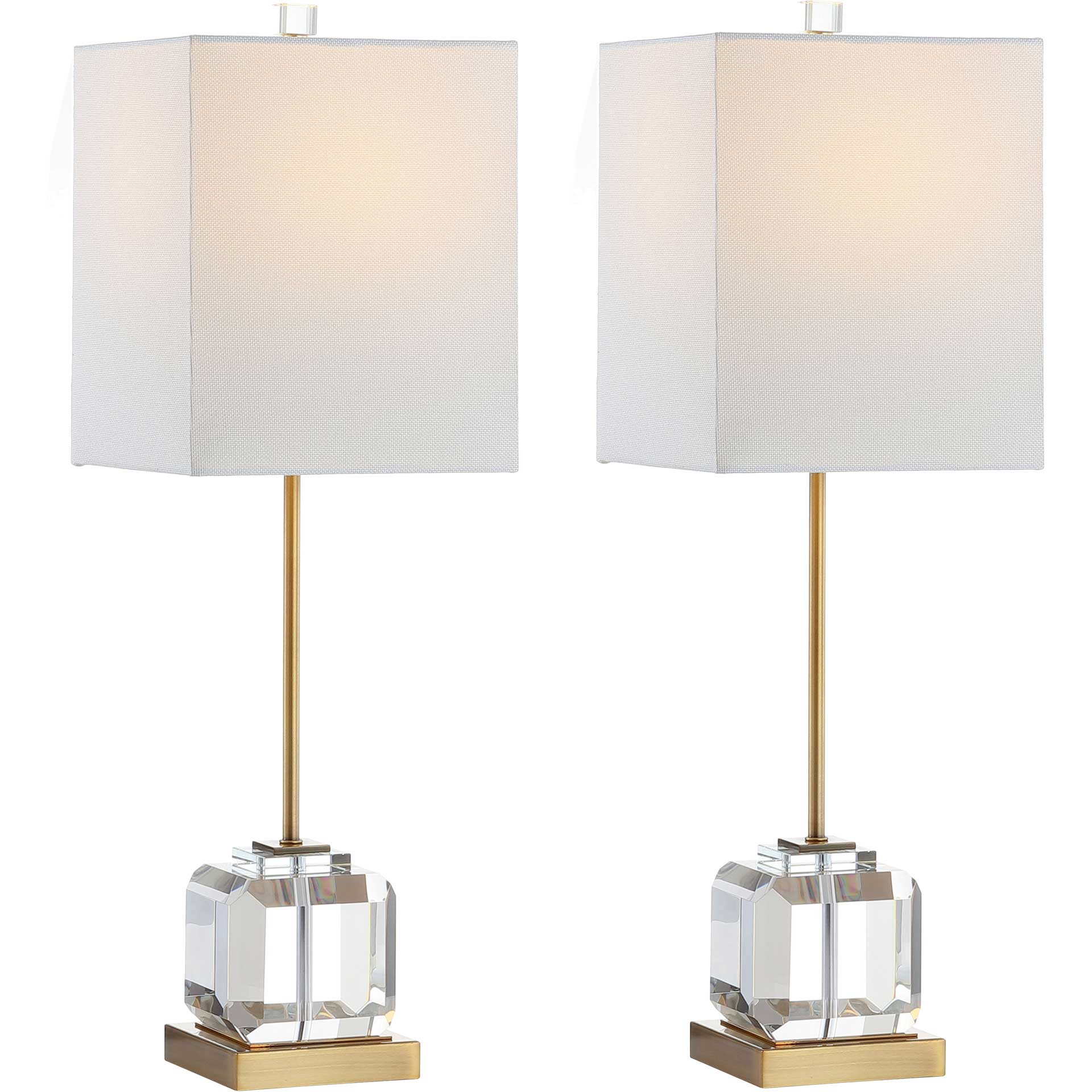 Zarina Table Lamps Clear/Brass Gold (Set of 2)