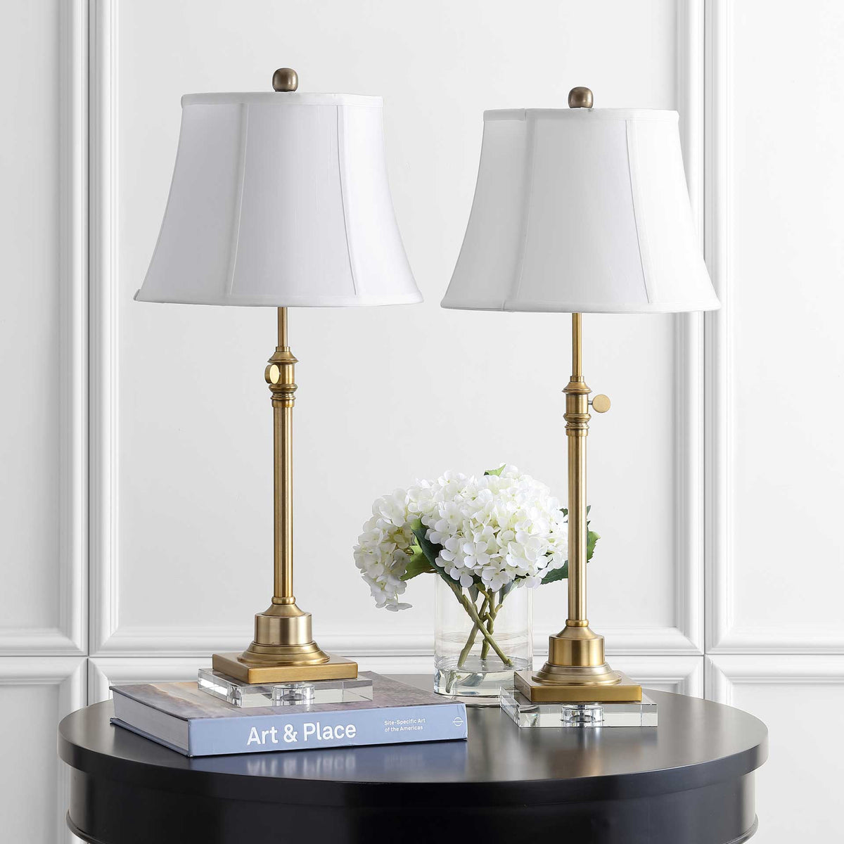 Caitria Table Lamps Clear/Brass Gold (Set of 2)