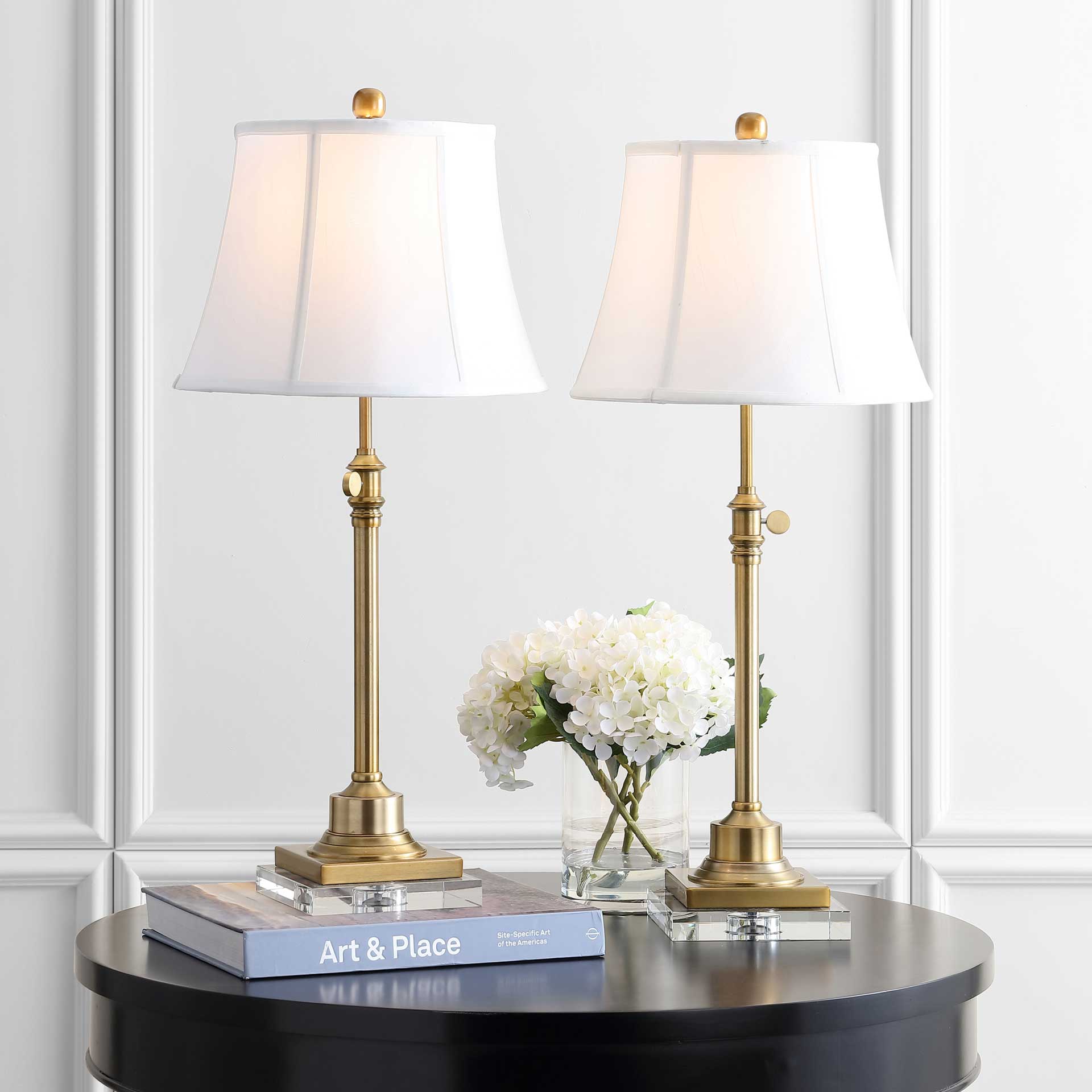 Caitria Table Lamps Clear/Brass Gold (Set of 2)