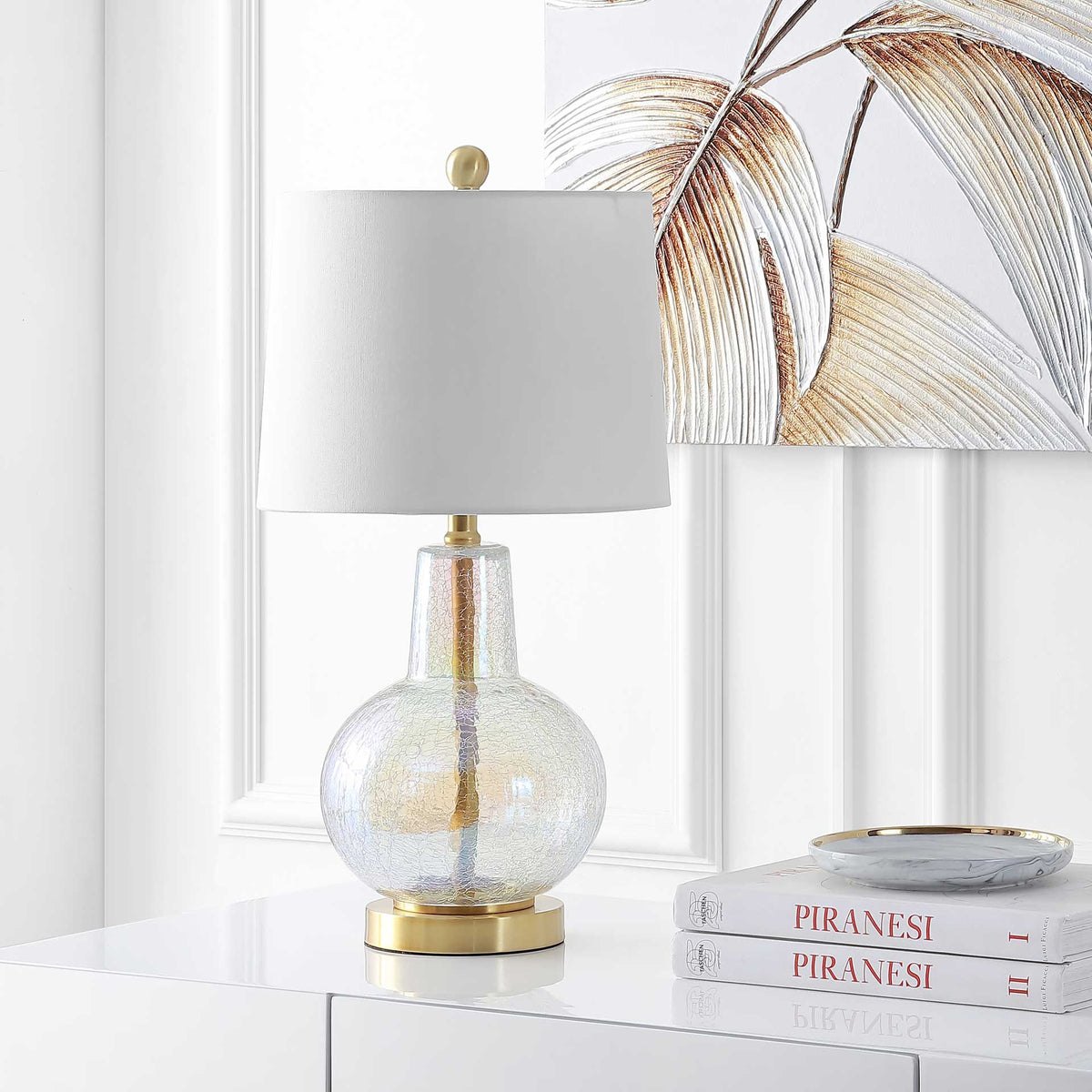 Attune Table Lamp Luster Crackle