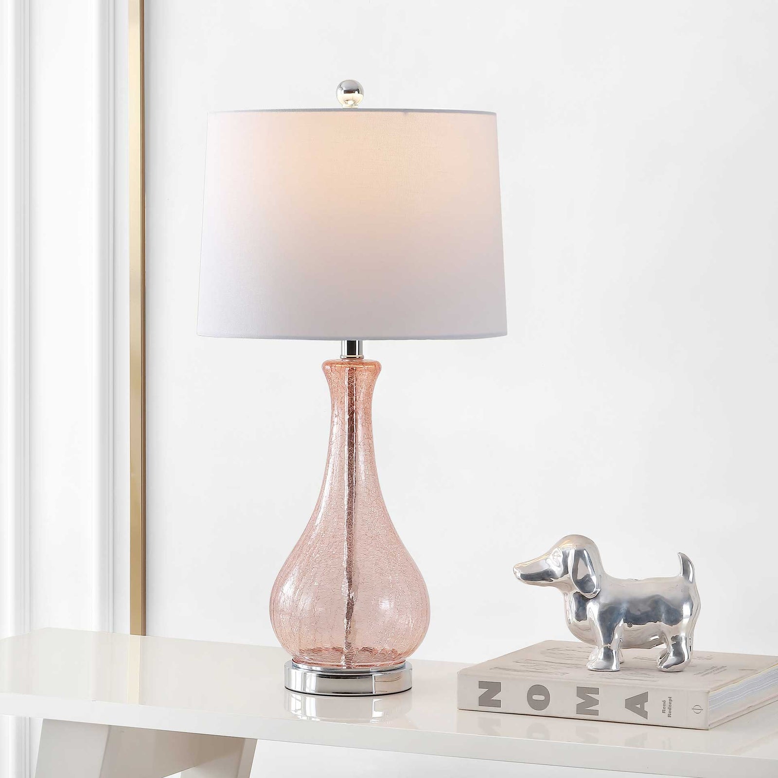 Finesse Table Lamp Light Blush Crackle