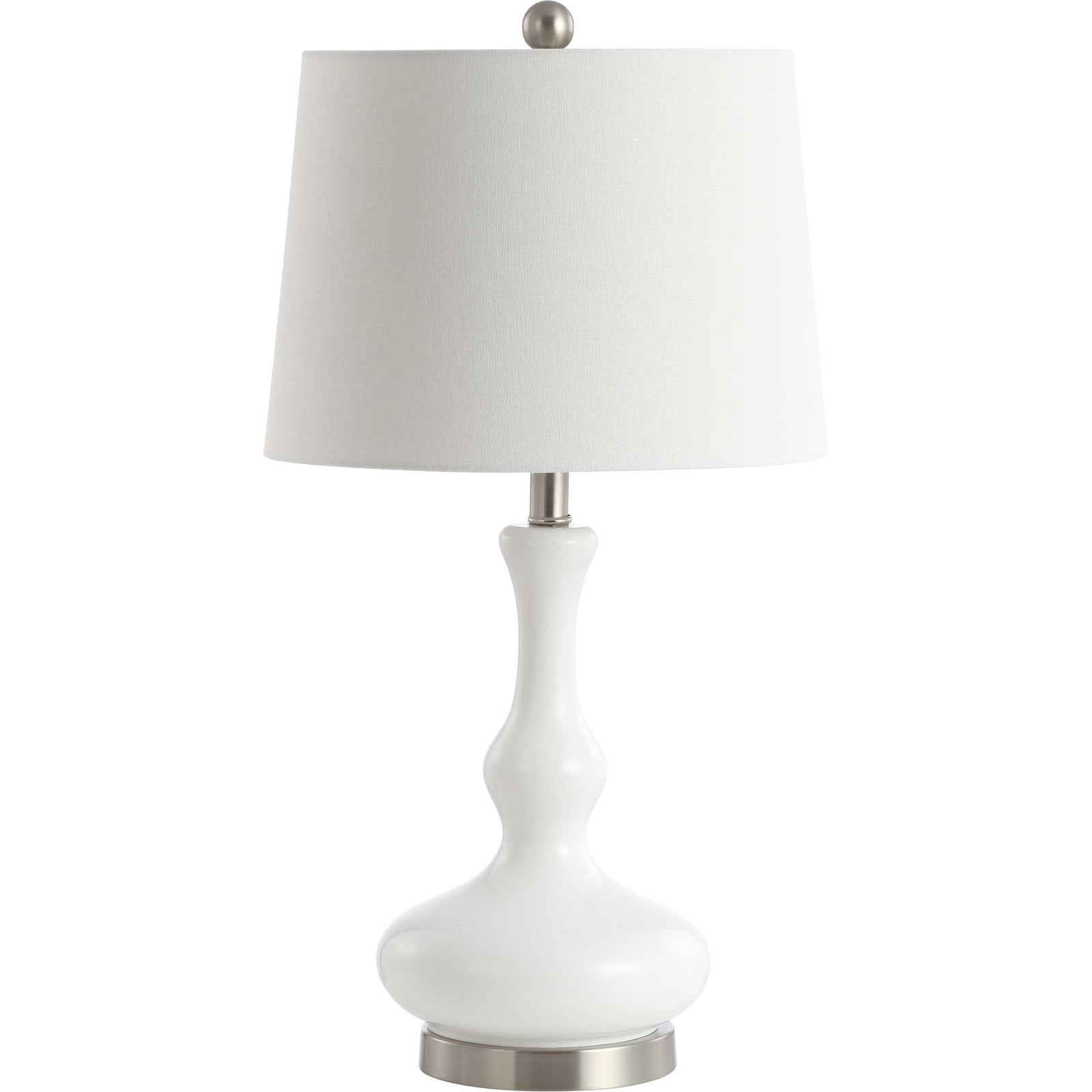 Kellys Table Lamp White/Nickel