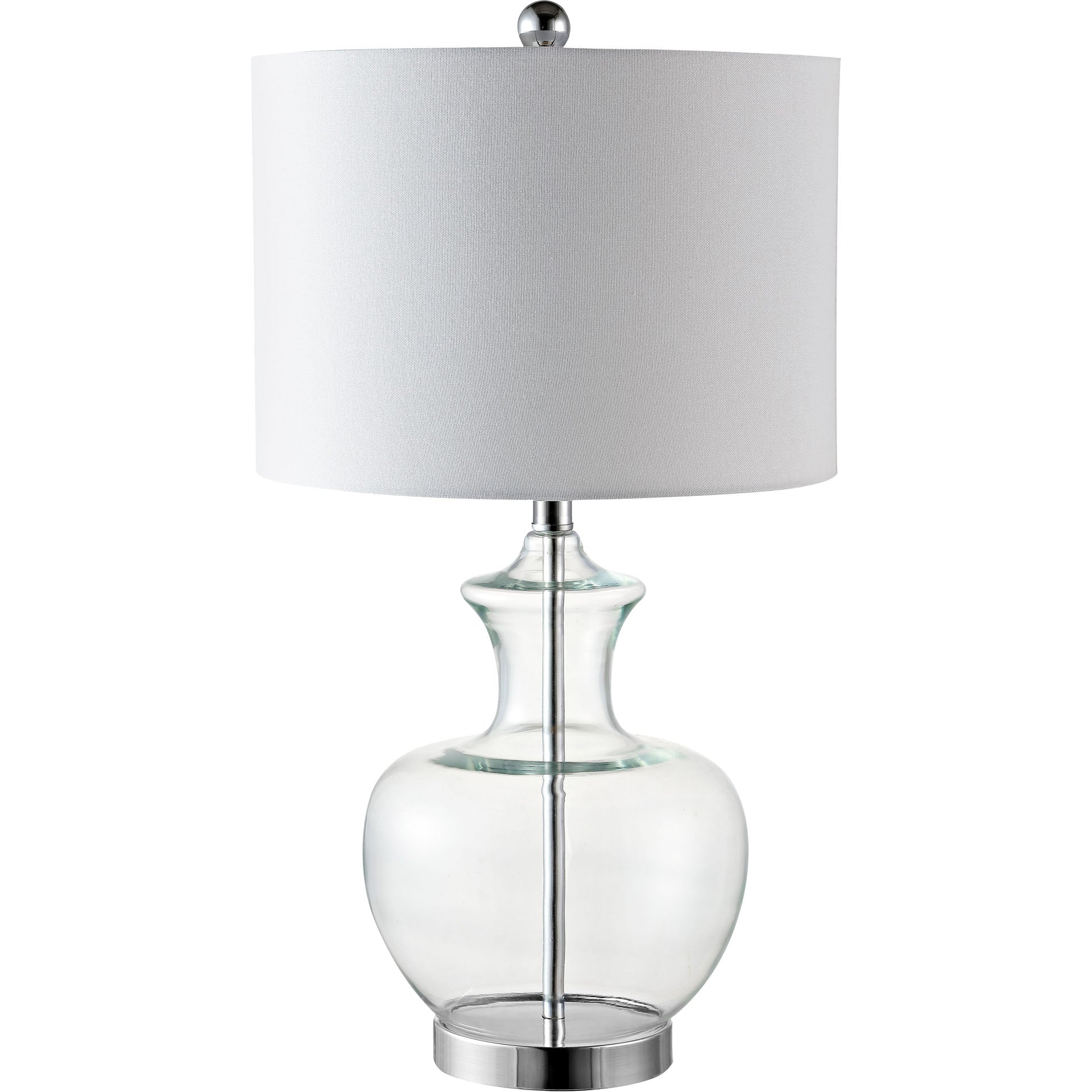 Bilston Table Lamps Clear/Chrome (Set of 2)
