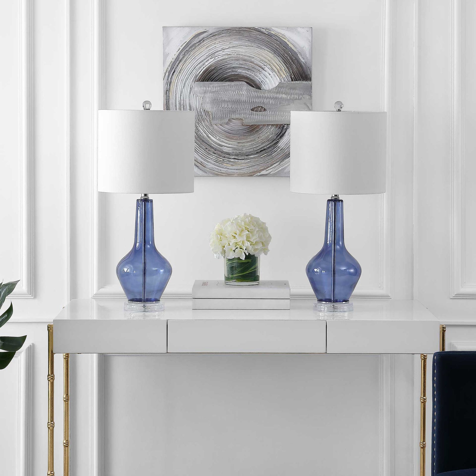 Vendome Table Lamps Blue (Set of 2)