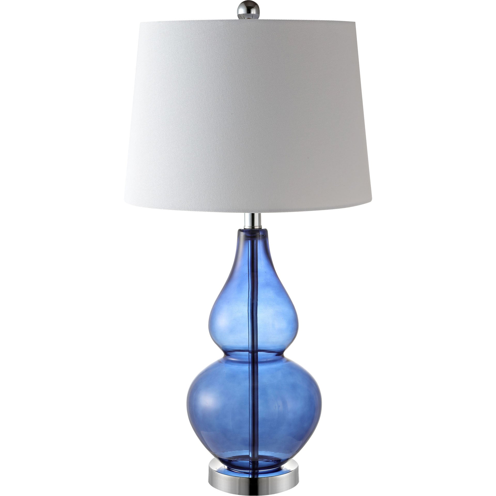 Fredio Table Lamps Blue/Chrome (Set of 2)