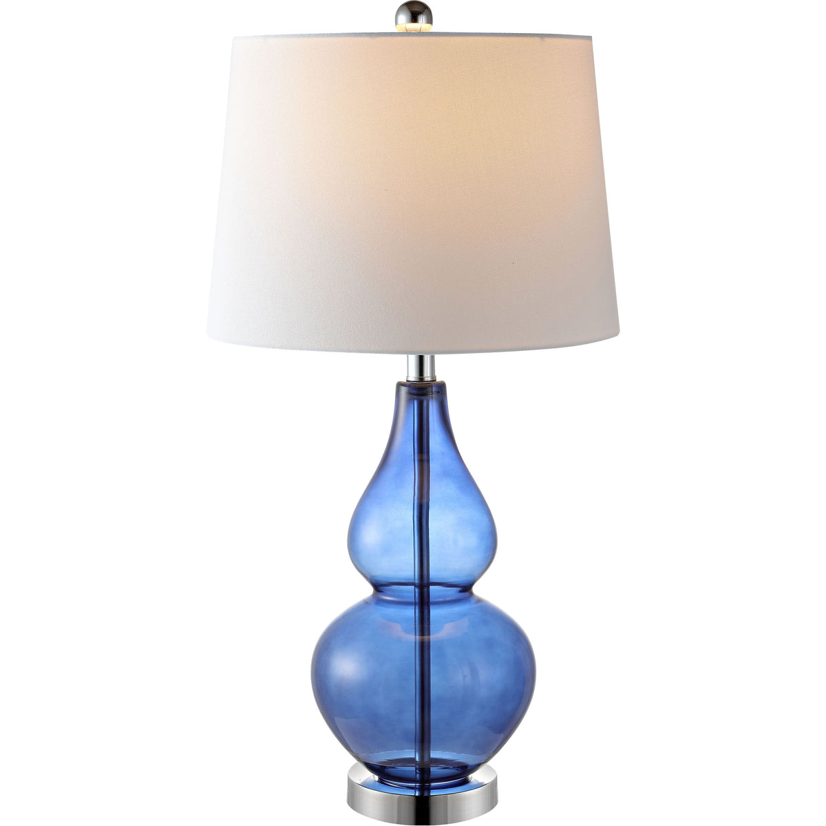 Fredio Table Lamps Blue/Chrome (Set of 2)