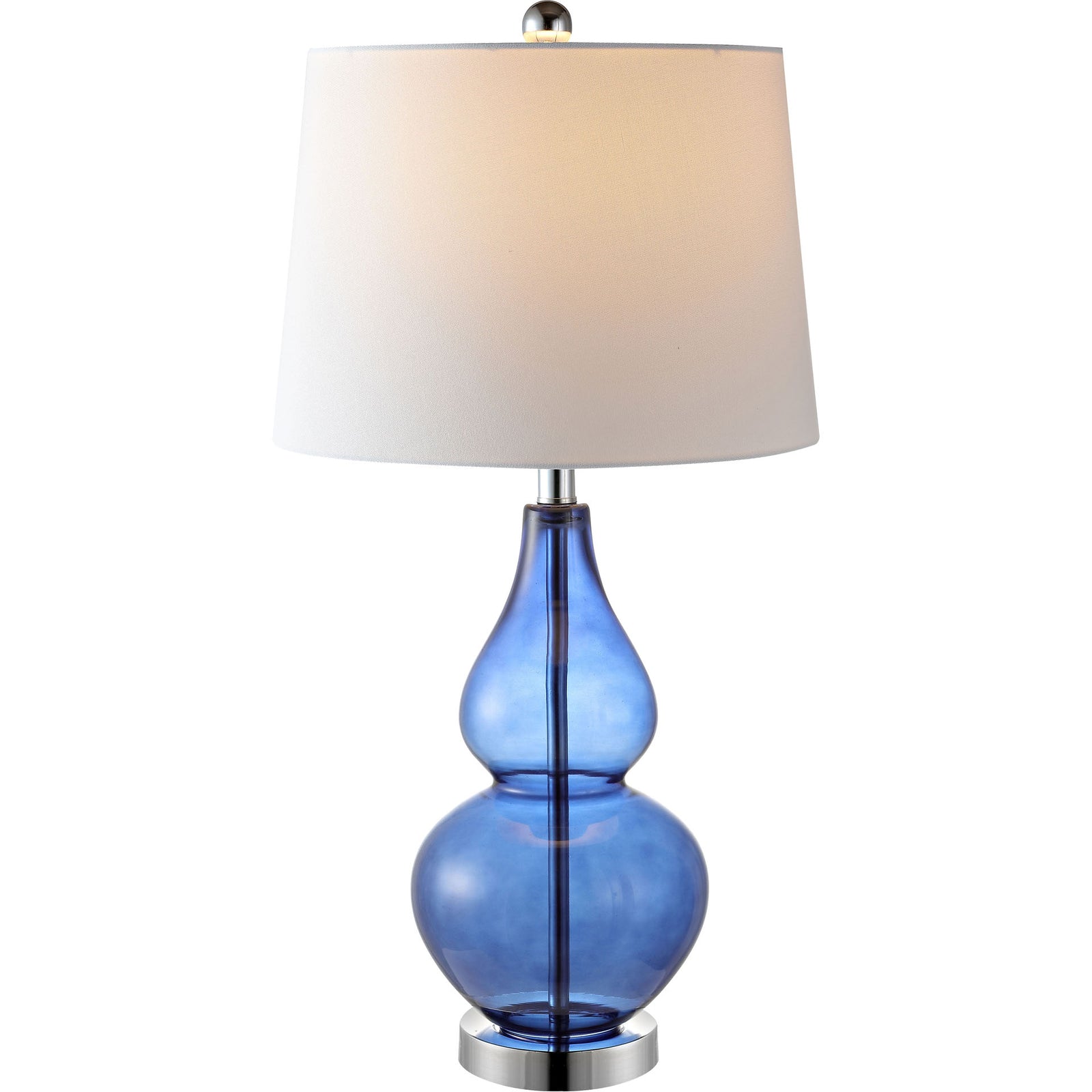 Fredio Table Lamps Blue/Chrome (Set of 2)