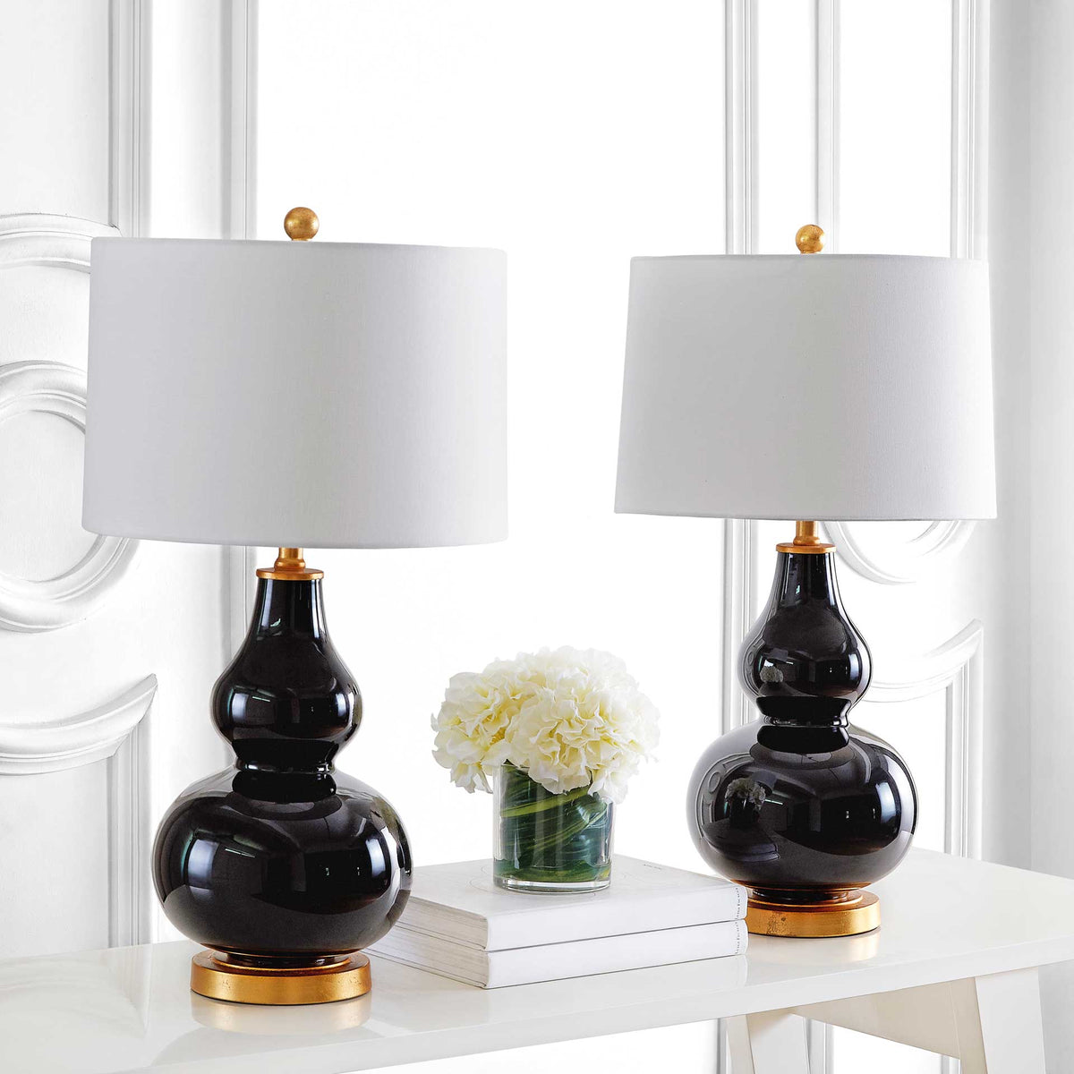 Kamren Table Lamps Black/Gold (Set of 2)