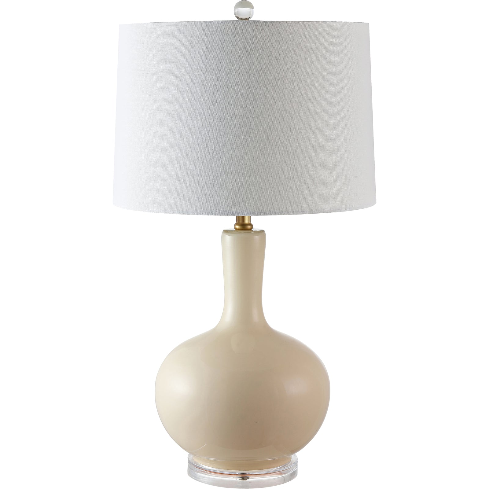 Nigel Table Lamps Cream/Clear (Set of 2)