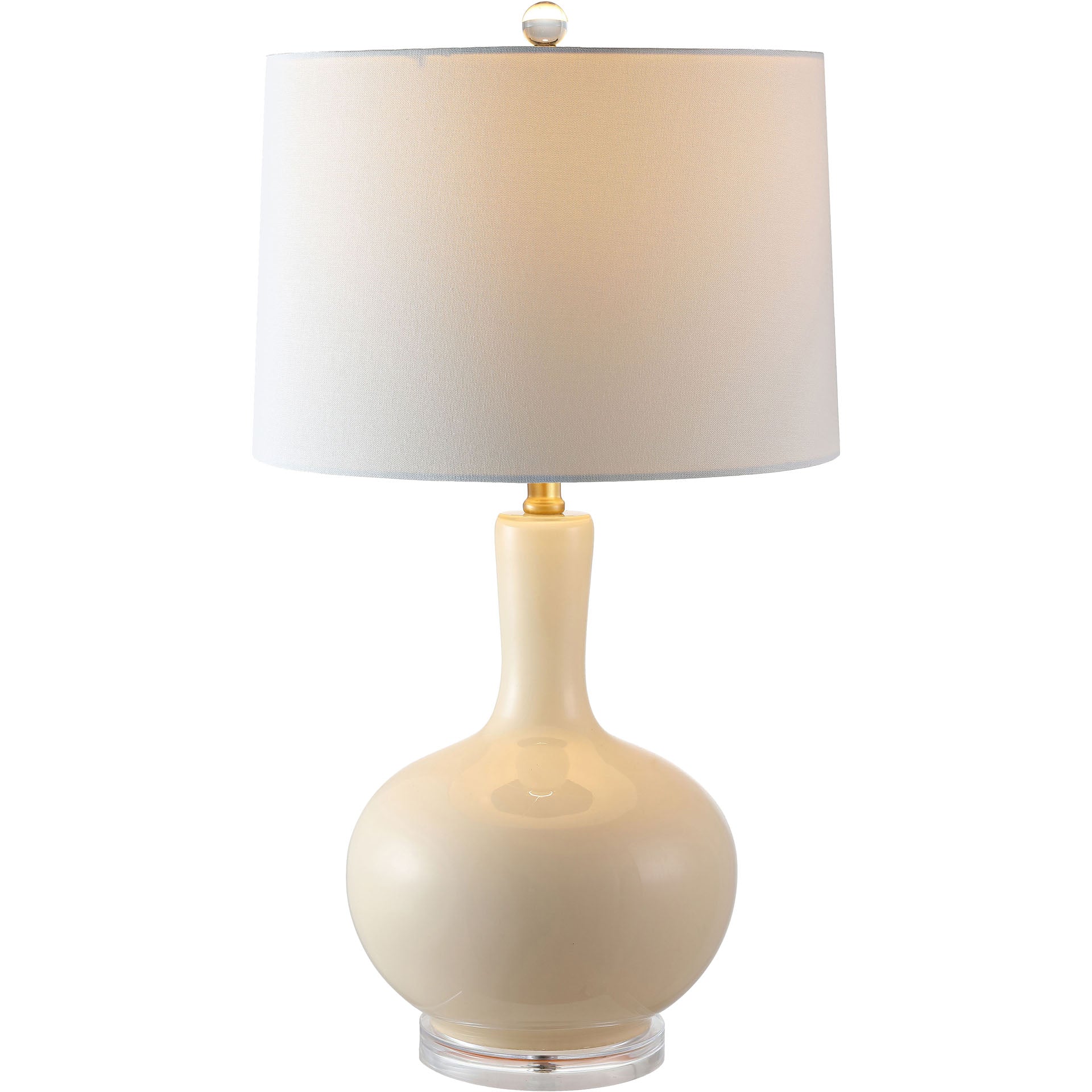 Nigel Table Lamps Cream/Clear (Set of 2)