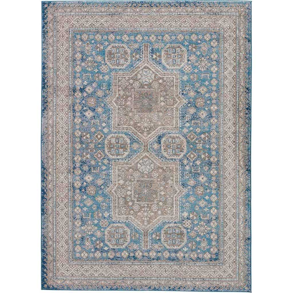 Terracotta Yucatan Gray/Blue Area Rug