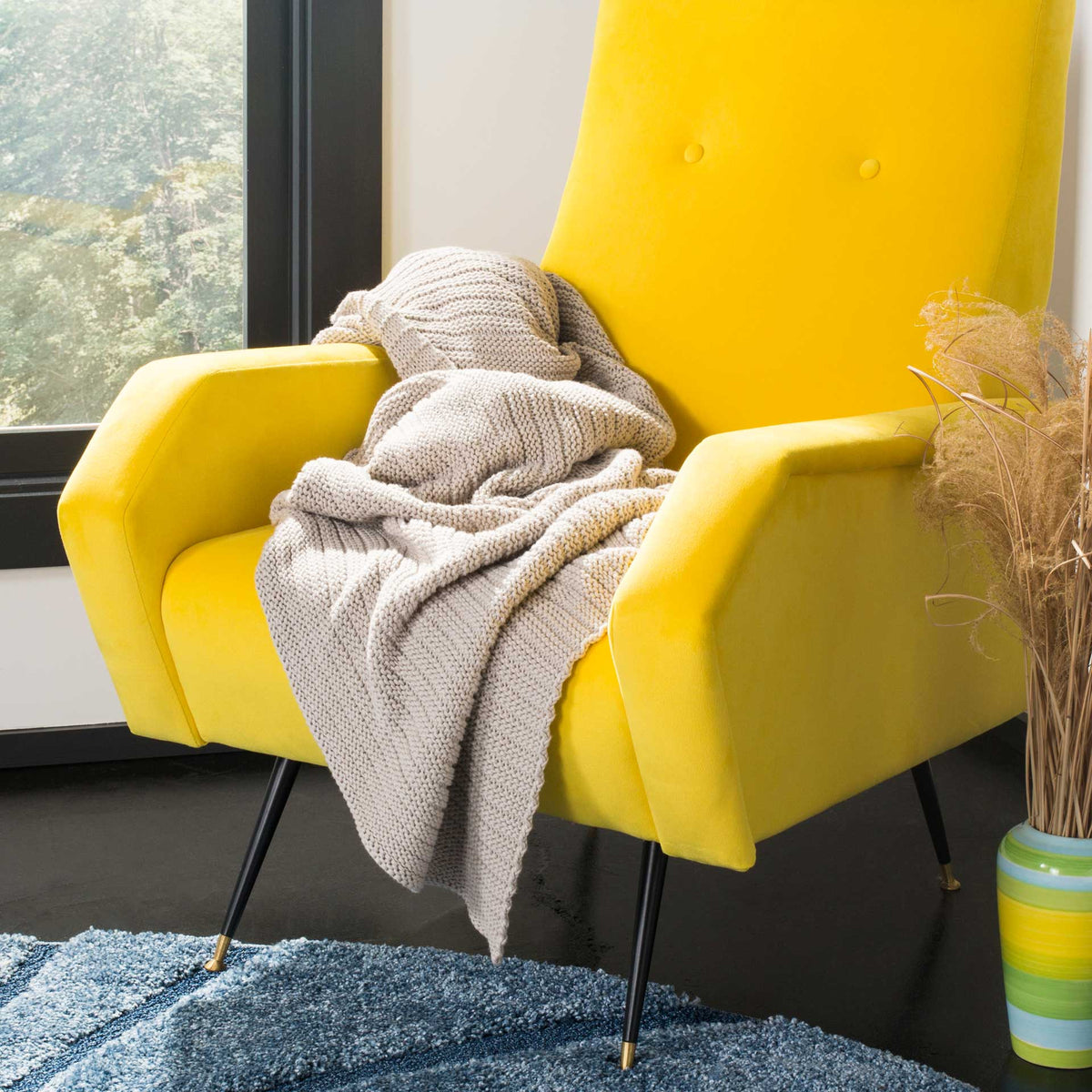 Bean Gigi Knit Throw Palewisper