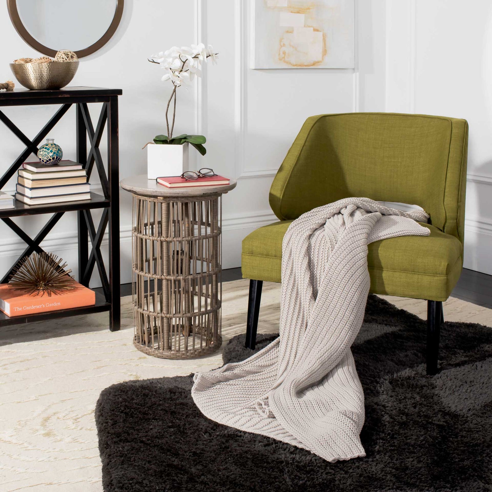 Bean Gigi Knit Throw Palewisper