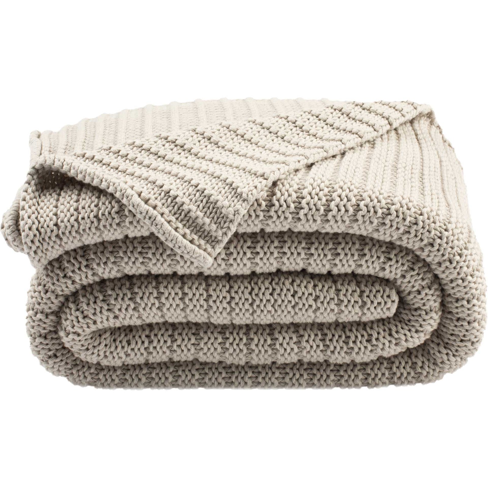 Bean Gigi Knit Throw Palewisper