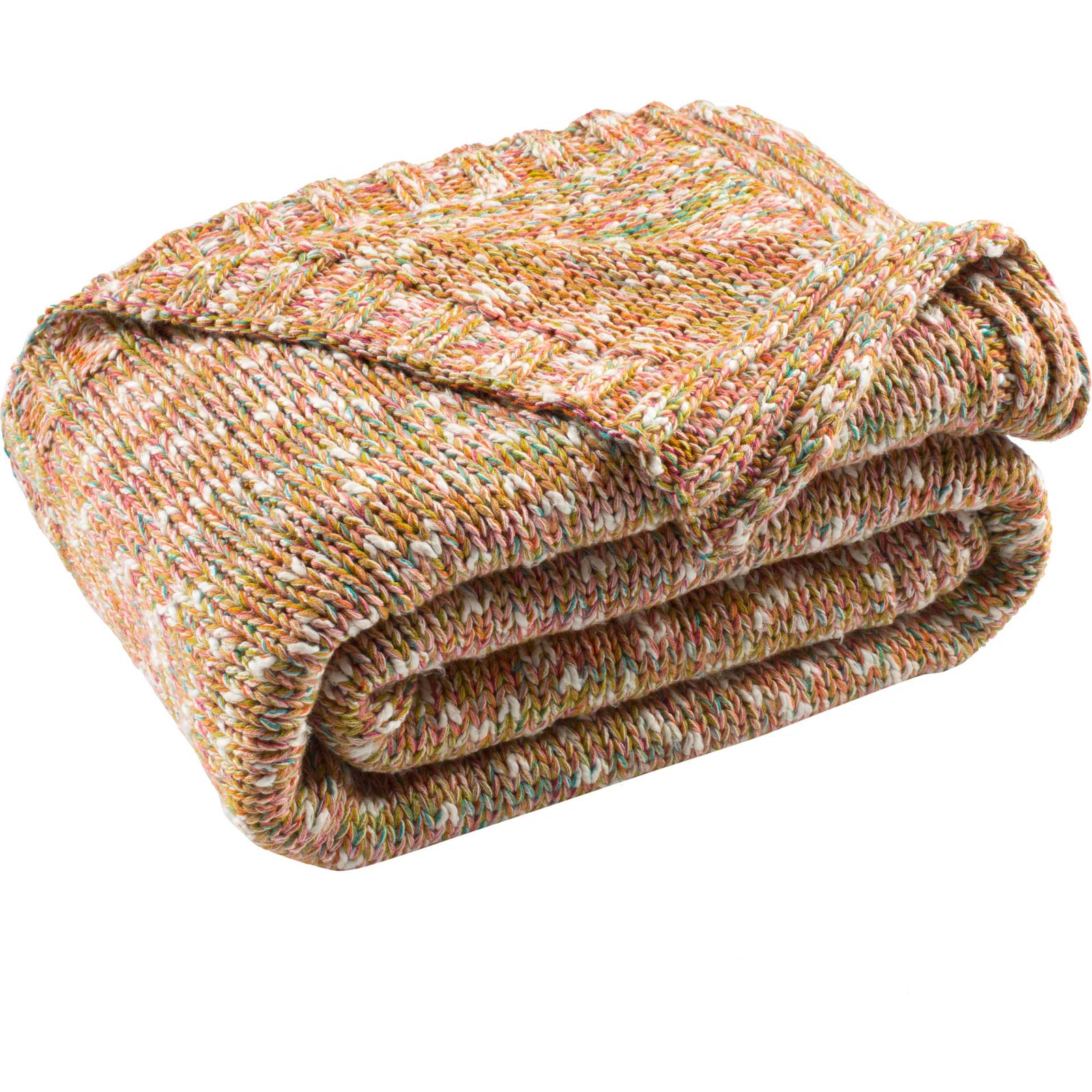 Darwin Knit Throw Orange Combo