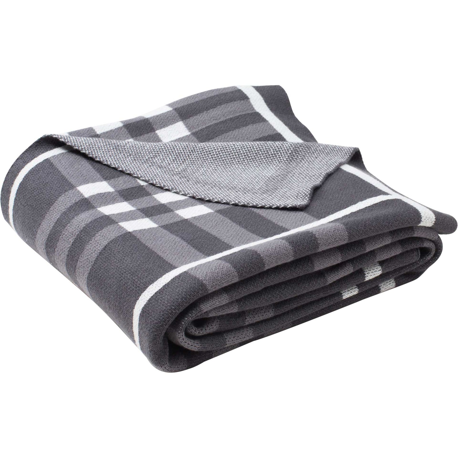 Una Throw Dark Gray/Medium Gray/Ivory