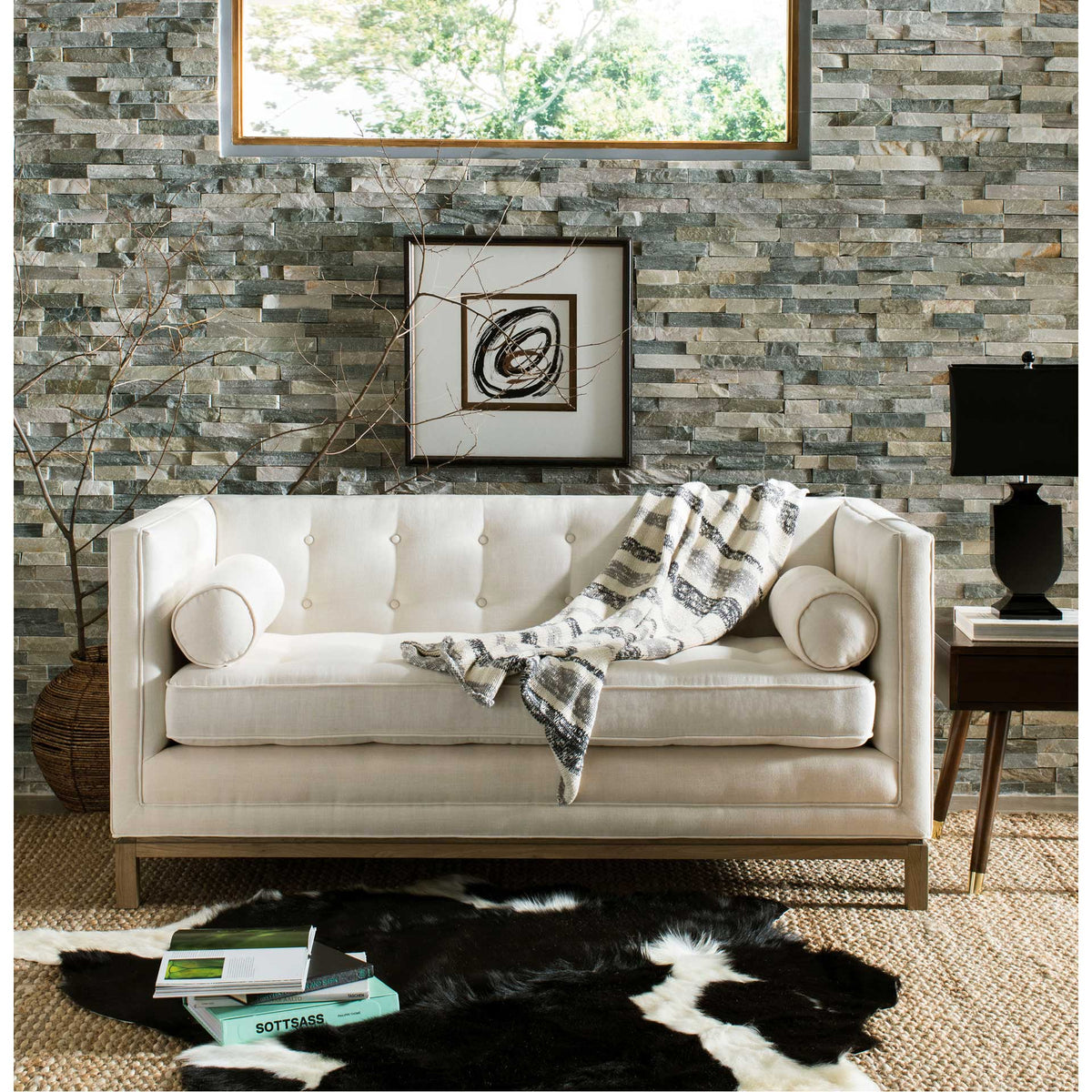 Iman Knit Throw Dark Gray/Light Gray