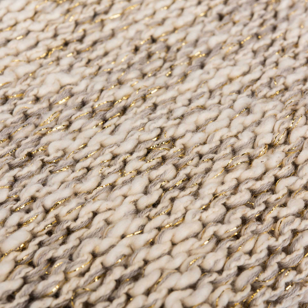 Ranger Knit Throw Light Gray/Natural/Gold