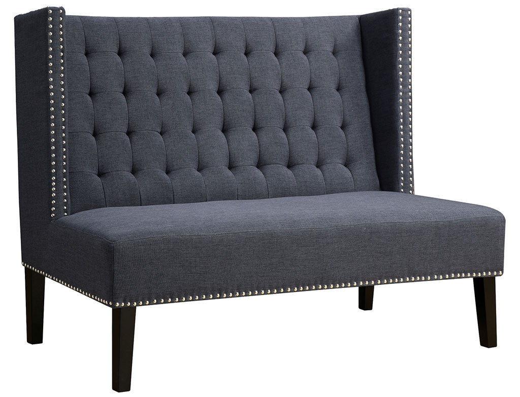Halford Gray Linen Banquette Bench