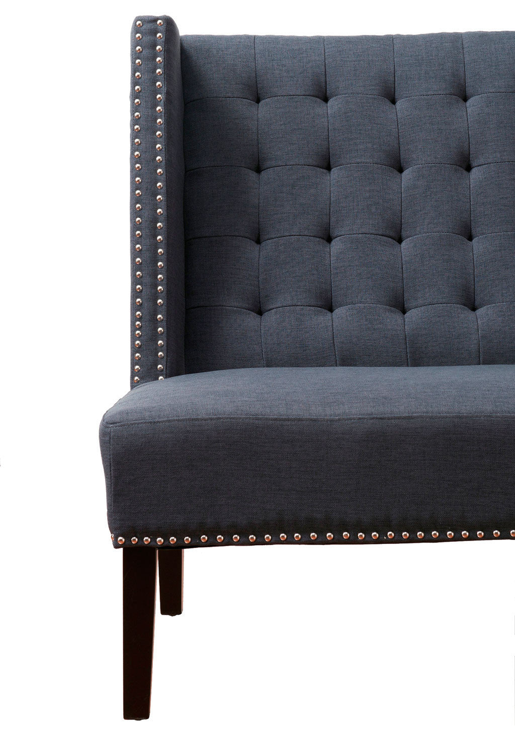 Halford Gray Linen Banquette Bench