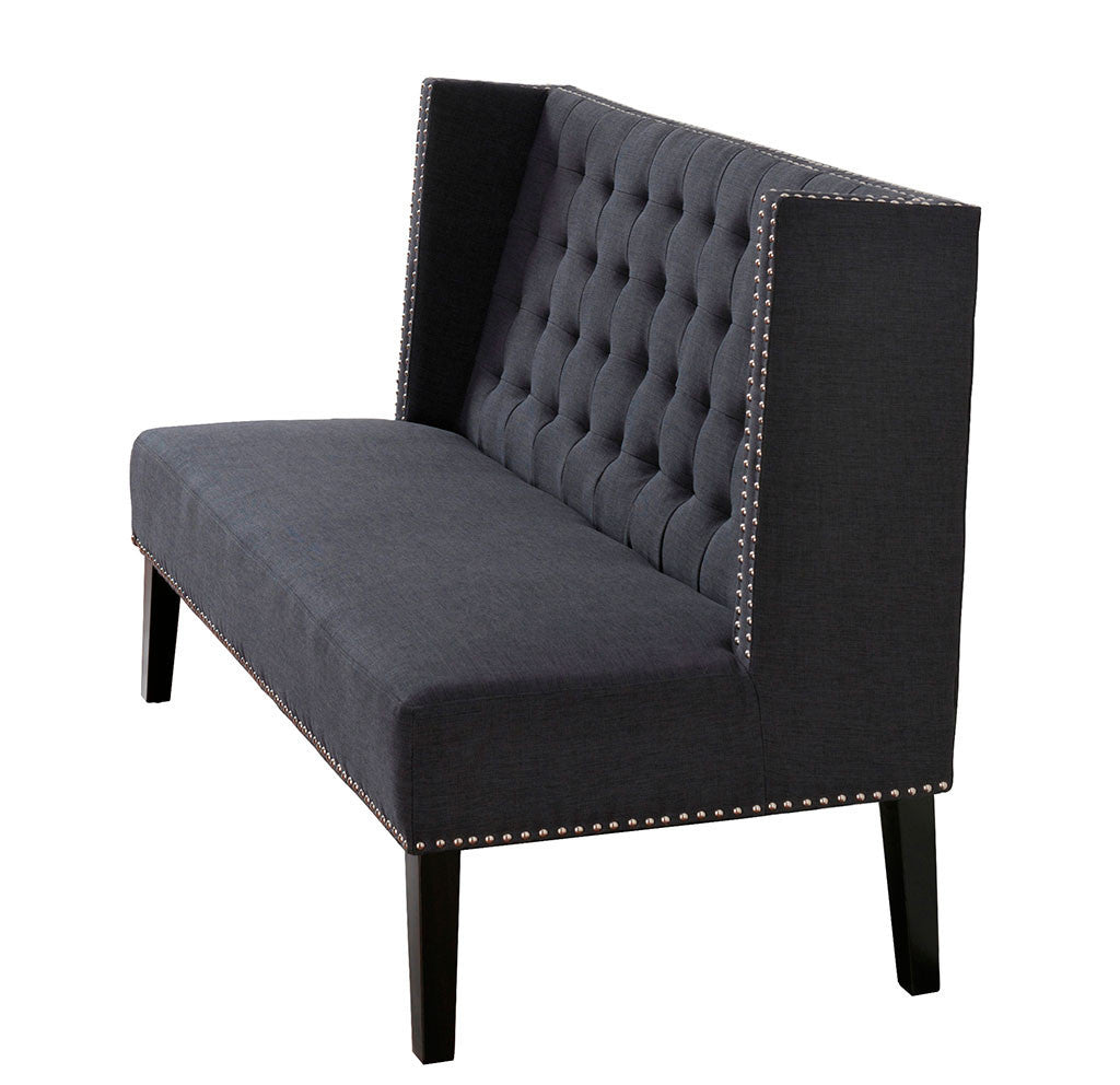 Halford Gray Linen Banquette Bench