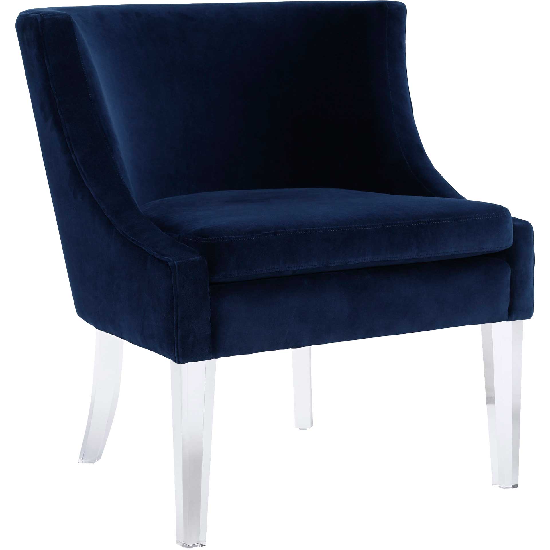 Myrtis Velvet Chair Blue