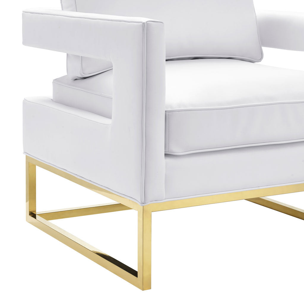 Alex Leather Chair White