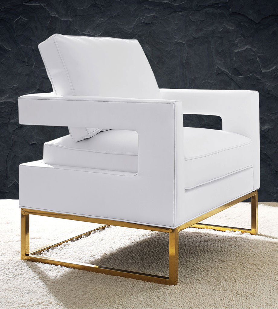 Alex Leather Chair White