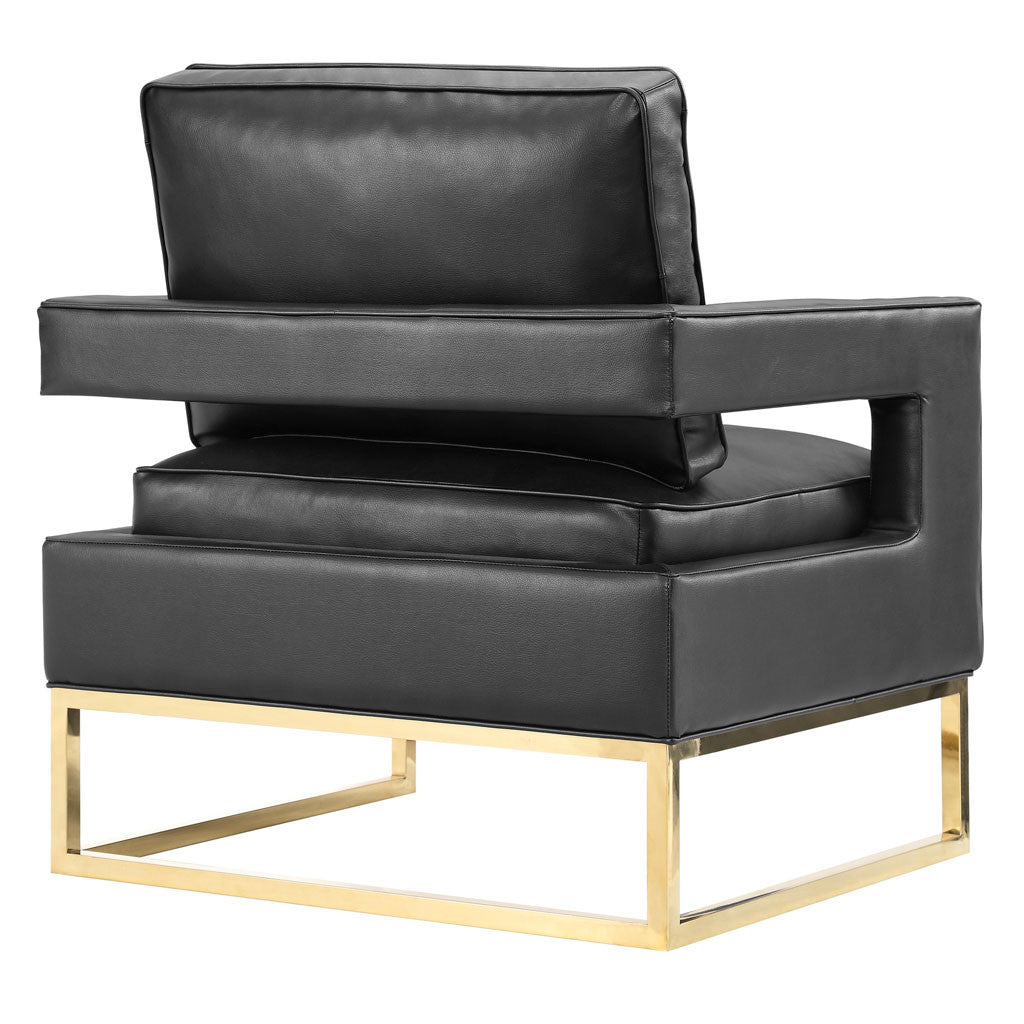 Alex Leather Chair Black