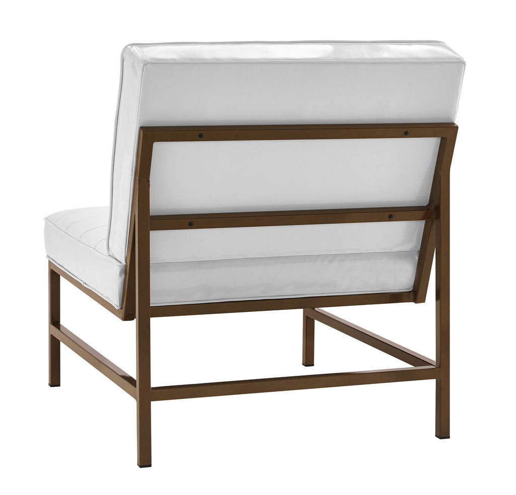 Jems White Patent Leather Chair