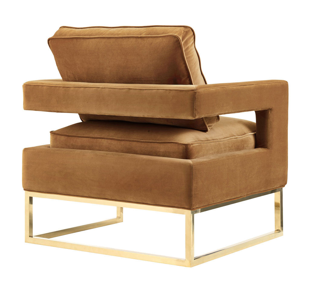 Alex Velvet Chair Cognac