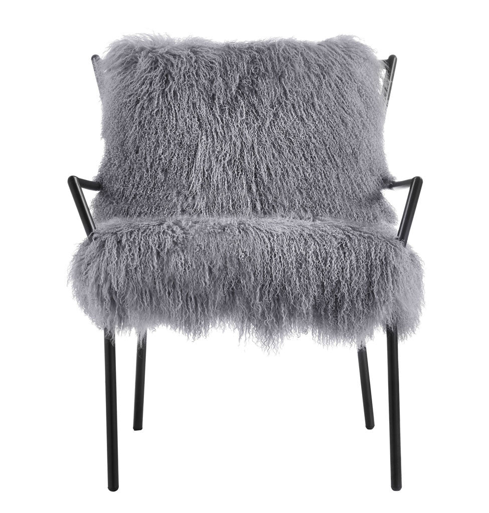 Leary Sheepskin Chair Gray