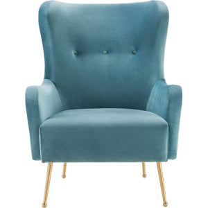 Esther Sea Blue Velvet Chair