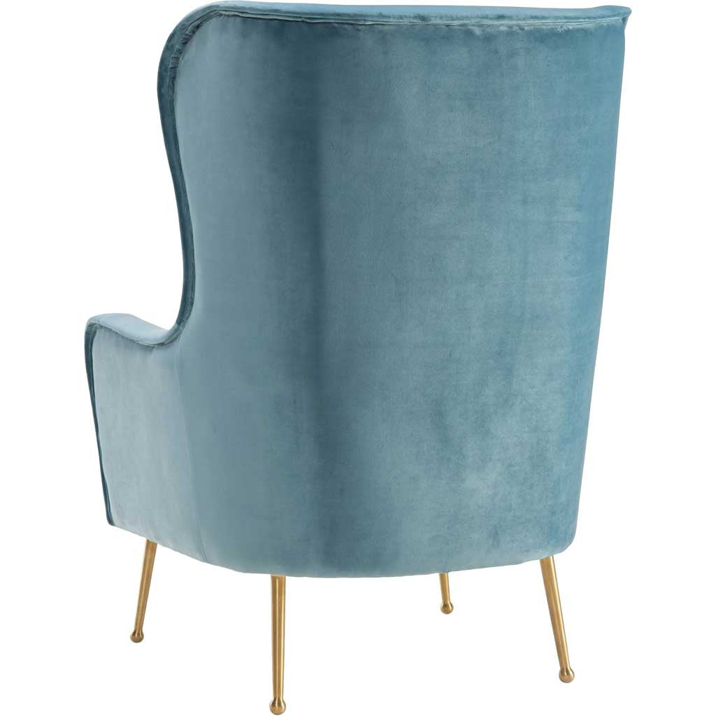 Esther Sea Blue Velvet Chair