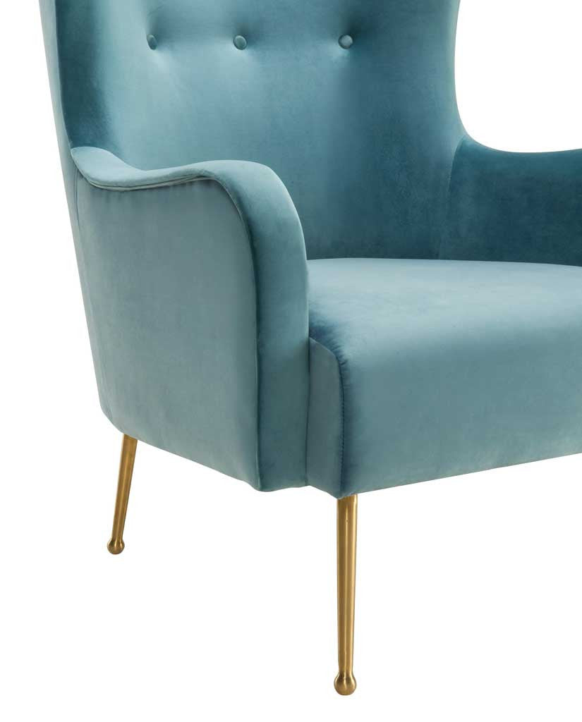 Esther Sea Blue Velvet Chair
