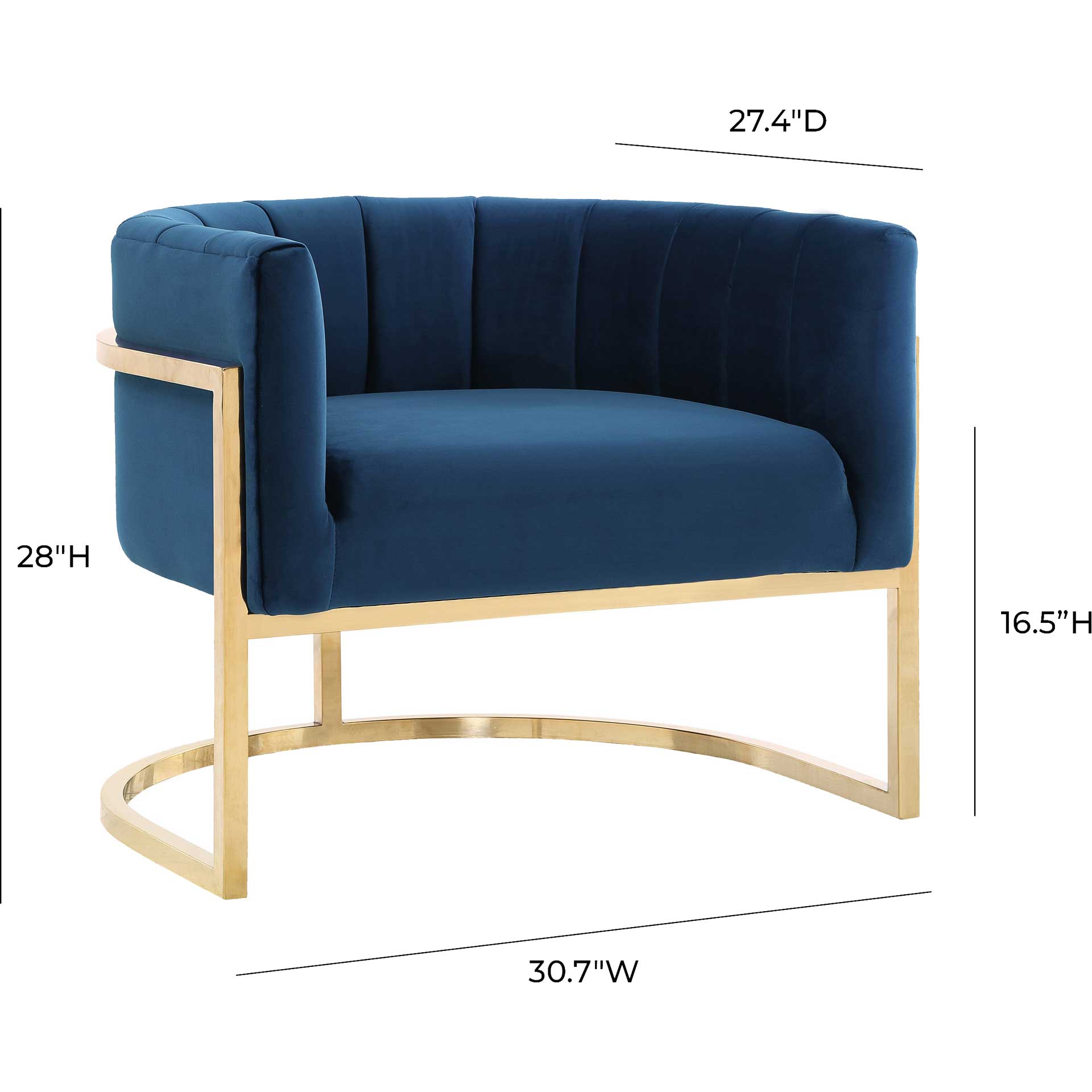 Maddison Chair Navy/Gold