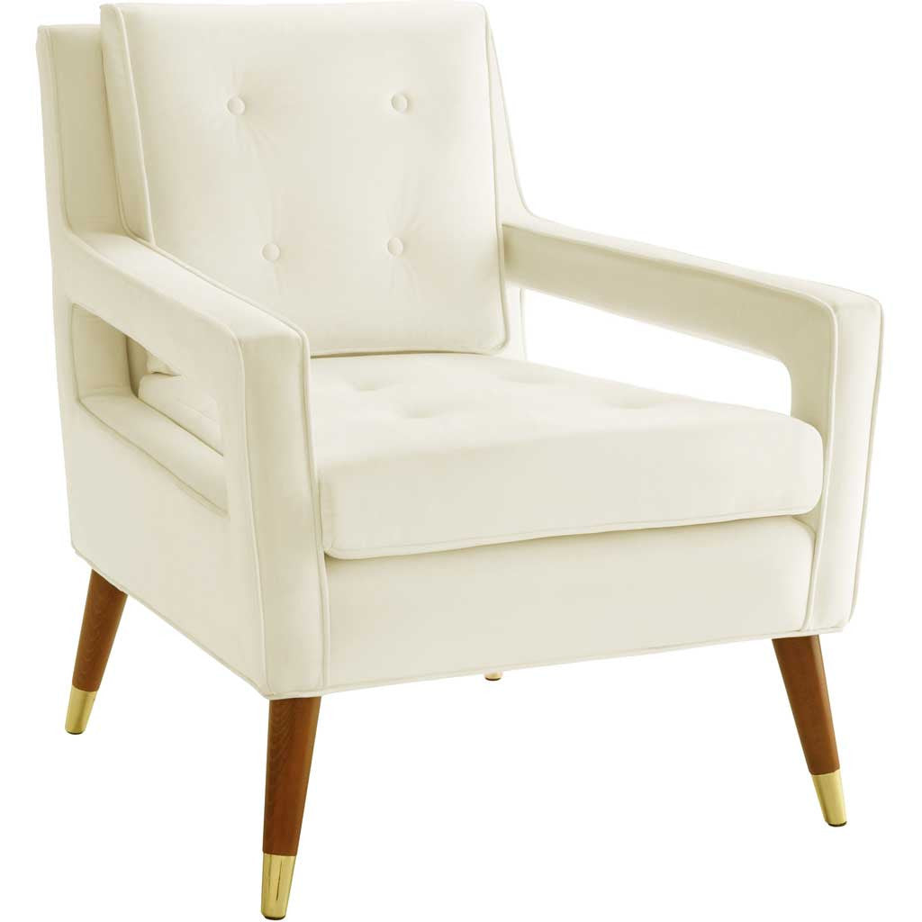 Draveil Velvet Chair Cream