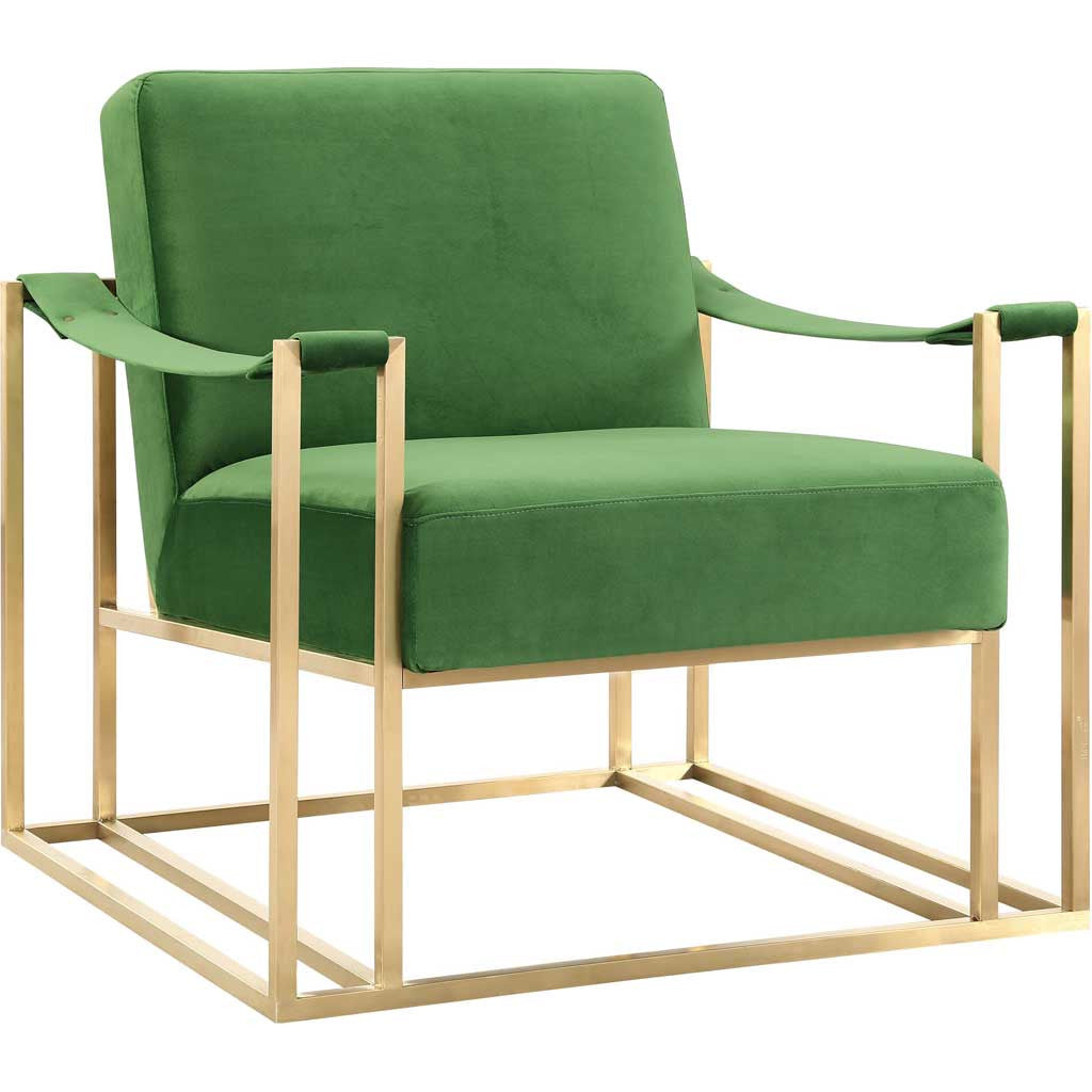Bastia Velvet Chair Green